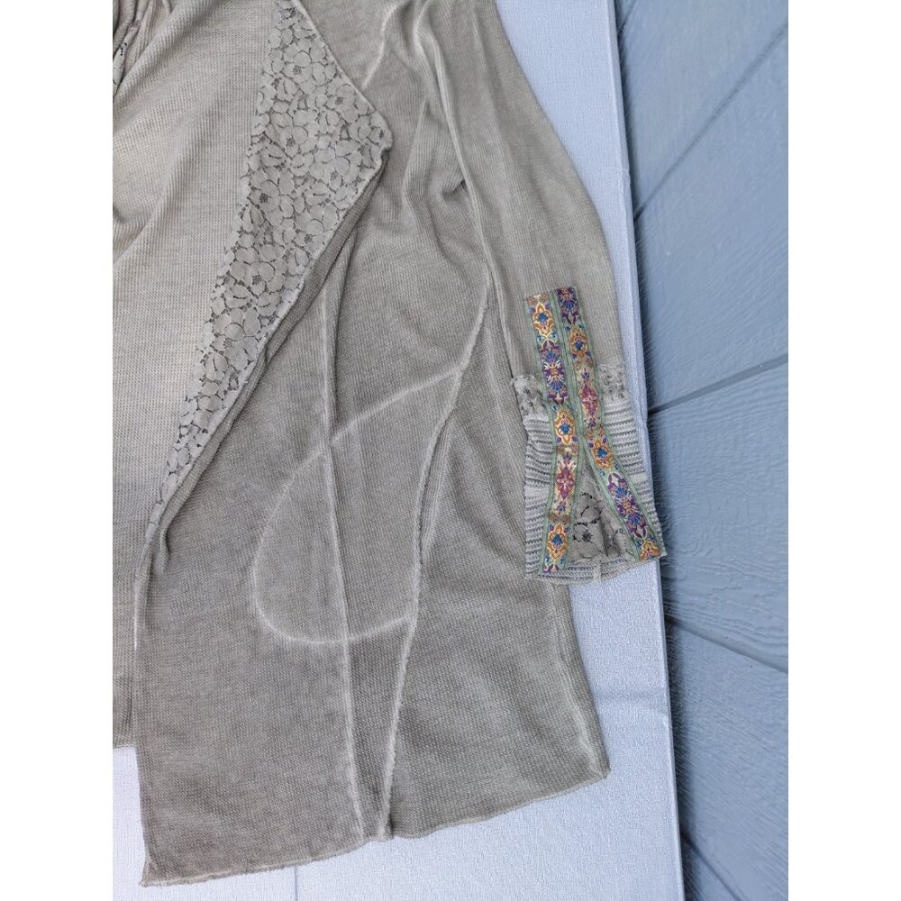 Soft Surroundings Cadence Topper Waterfall Cardigan Sm Floral Lace Embroidered - Picture 5 of 9